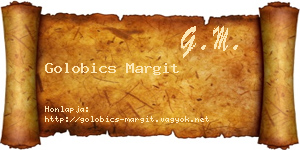 Golobics Margit névjegykártya