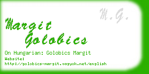 margit golobics business card